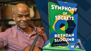 Author Brendan Slocumb and his book