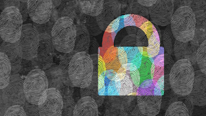 A padlock with artistic swirls