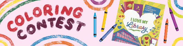 I love my library coloring contest