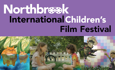 Images from some of the films, including two hippos and two girls
