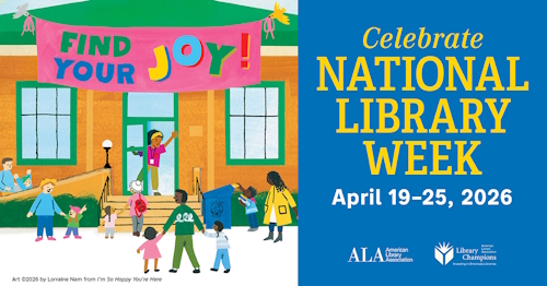 An illustration to promote National Library Week