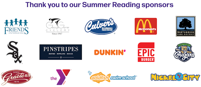 logos of summer reading sponsors