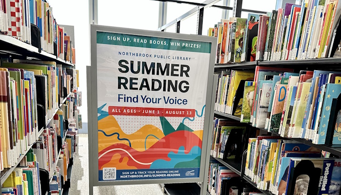 A photo of the summer reading poster