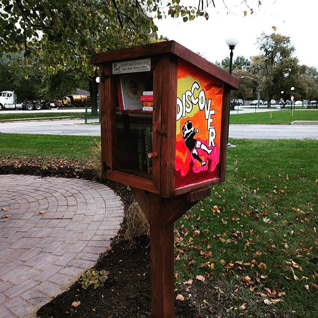 Image of the Little Free Library at the YMCA