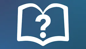 An open book with question mark in the middle