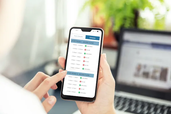 a photo of a person using the app