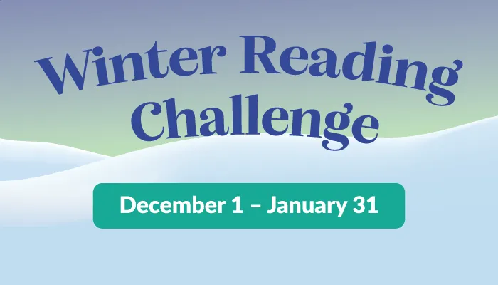 Winter Reading Challenge on a snowy background